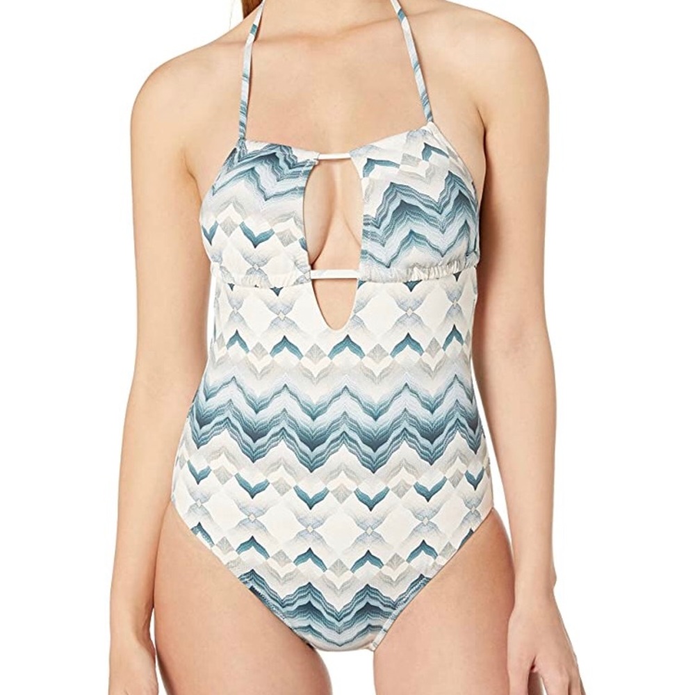 Eberjey Veradero Suki one piece plunge swimsuit